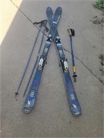 Rossignol Phantom 80 Snow Skis w/ Poles