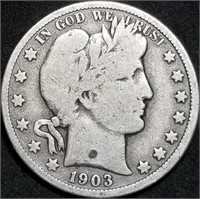 1903-O Barber Silver Half Dollar from Set