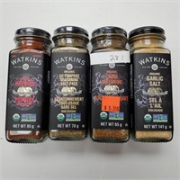 Watkins Organic Spices - Variety x 4 glass jars