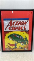 1st ISSUE FRAMED SUPERMAN ACTION COMICS PUZZLE
