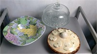 Misc Kitchenware Pie Plate, Bowl, Cake Plate