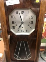 Mid Century Walnut Cased Clock