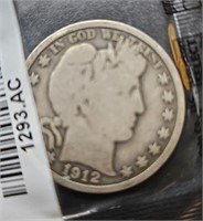 1912 Barber Half Dollar