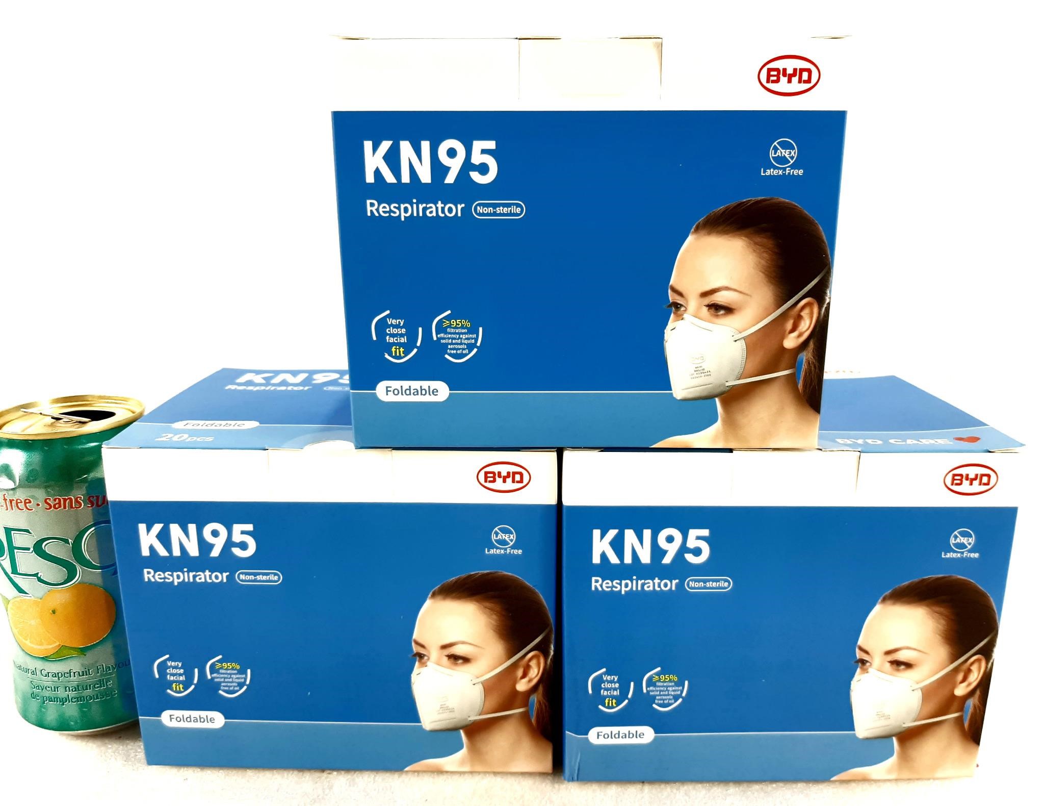 60 masques KN95 pour particules dans l'air, neuf