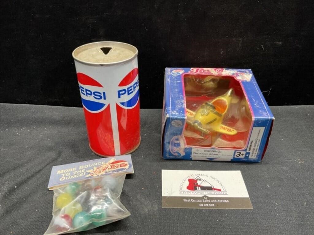 Pepsi Can, Marbles, Plane