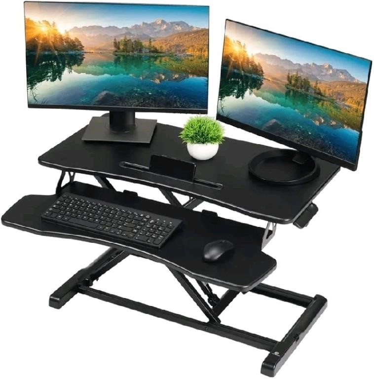 New TechOrbits Standing Desk Converter – Rise-X Pr