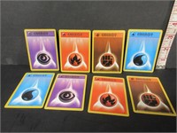 8 POKEMON ENERGY CARDS 1999-2000