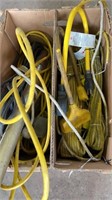 Box of Extension Cords & Trouble Lights