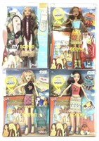 (4) Mattel My Scene Dolls, Barbie, Chelsea