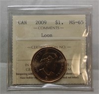ICCS Canada $1 2009 Loon  MS-65