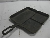 9"x 9" Griswold Cast Iron Divided Skillet