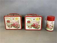 Pair of Strawberry Shortcake Metal Lunchboxes -