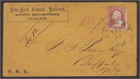 New York Central Rail Road official envelope with