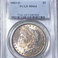 1883-O Morgan Silver Dollar PCGS - MS64