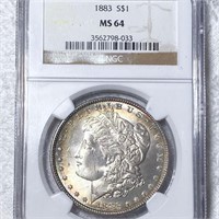 1883 Morgan Silver Dollar NGC - MS64