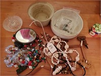 Various Costume Jewelry, Ring Holder & More