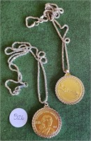 (2) Sacagawea Coin Pendants