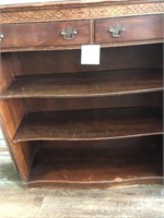 Wood shelves with 2 drawers