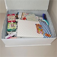 Box of Stickers & Scrapbooking Supplies - As Seen
