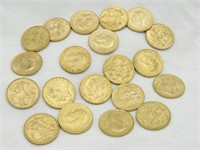 20 George V sovereign gold coins