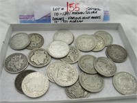 20 Morgan Silver dollars, 10-1891, 10-1900, vmm