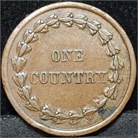 1863 One Country Remembrance Civil War Token