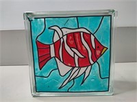 Stained Painted Glass Fish Decor
