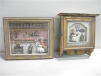 Two Wood Chef Shadowbox - 1 w/ Wine Bottle Rings