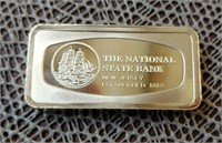 FRANKLIN MINT1000 GRAIN 2oz STERLING SILVER INGOT