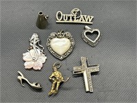 Sterling Silver Charms & Pendants, 
TW 27.2g