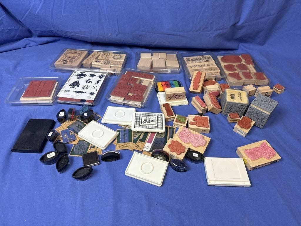 Assortment of stamps, and stamping supplies