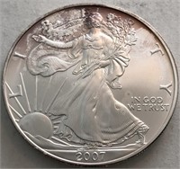 2007 UNC America Silver Eagle Dollar