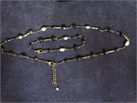Vintage Iridescent Necklace & Bracelet