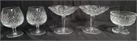 Five Waterford crystal glasses