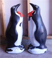Pair of vintage Union Products Christmas Penguin
