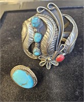 Native American Costume Jewelry Ring & Bracelet