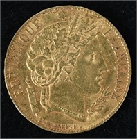 1851 A GOLD 20 FRANC