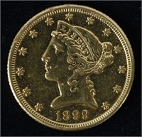 1899-S $5 LIBERTY US GOLD COIN