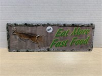 Small Tin Sign - Eat More Fast Food