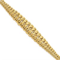 14K. Polished Fancy Link Bracelet