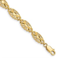 14K- Diamond-Cut Bracelet