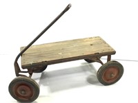 Vintage Heavy Duty Rolling Cart Flatbed Top