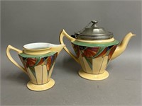 Royal Rochester Royalite Teapot and Creamer