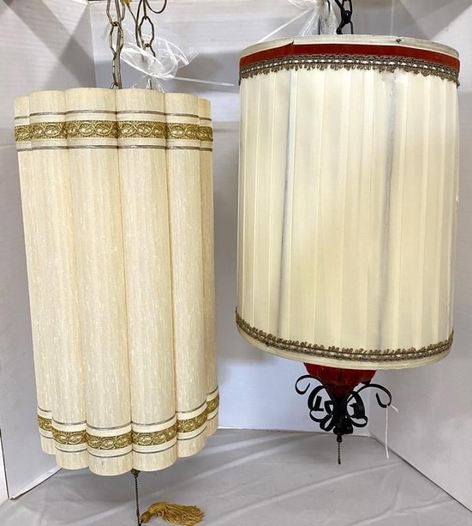 Two Hanging Swag Lamps