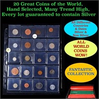 20 Great Coins of the World, hand selected, many t