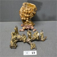 Chinese Soapstone Vase - Chinese Mud Men