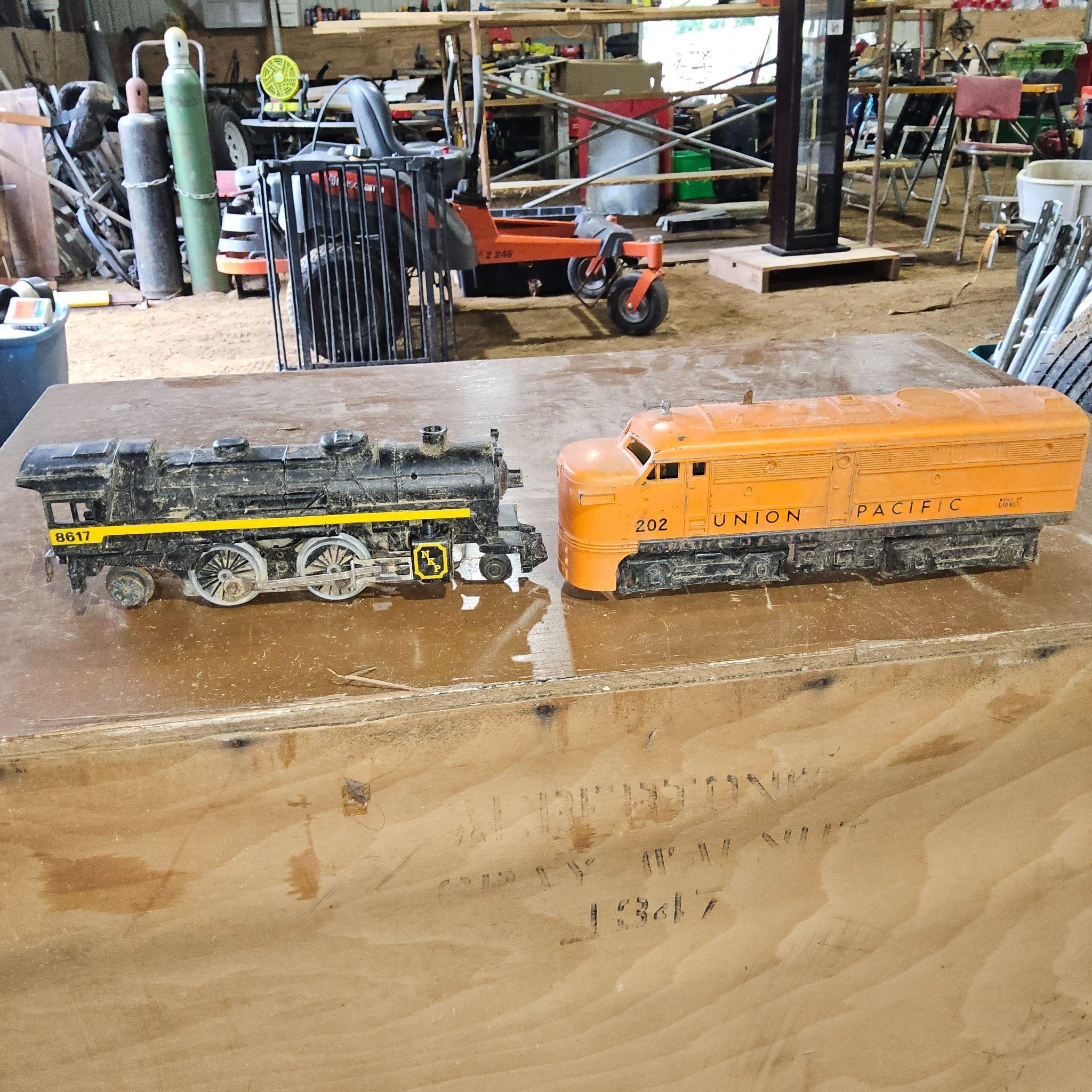 2 CAST/METAL TRAIN ENGINES