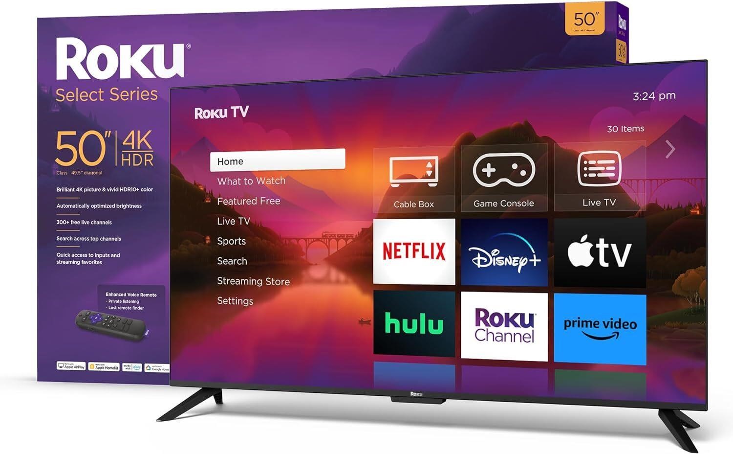 Roku 50 4K HDR Smart TV with Voice Remote