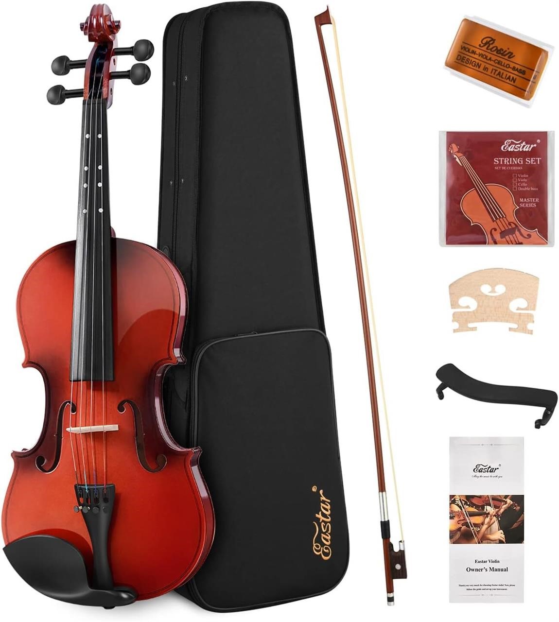 $145  Eastar 3/4 Violin for Beginners Kit, Natural