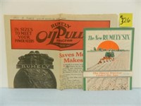 1911 Rumely Advertising Newspaper & 1931 Rumely